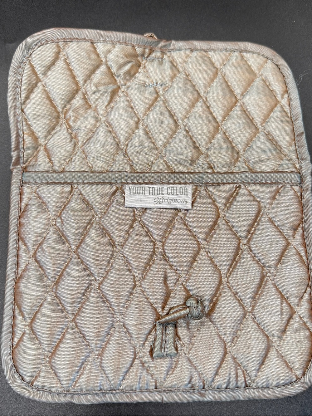 Lot Of 5 Brighton Quilted Jewelry Pouch Your True Color Womens Silver Travel Bag - Picture 4 of 4